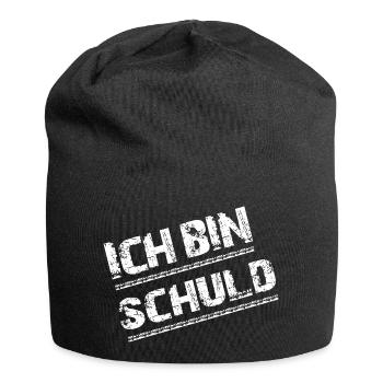 Ich bin schuld - Jersey-Beanie - Schwarz - Vorne