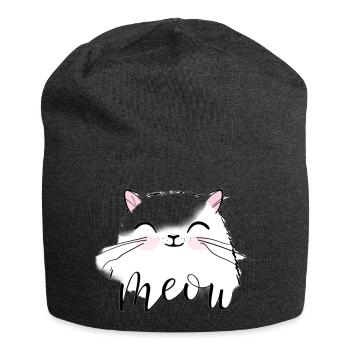 Meow - Jersey-Beanie - Anthrazit - Vorne