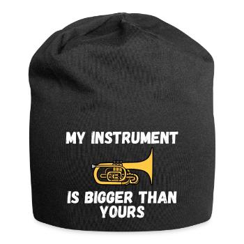 Marching Band Mellophone Musician - Jersey Beanie - black - Front