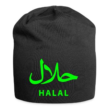 Halal حلال - Jersey-Beanie - Schwarz - Vorne