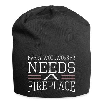 gift idea logging carpenter funny tshirts - Jersey-Beanie - Schwarz - Vorne
