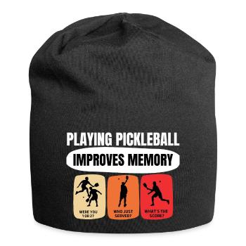 Jouer au pickleball améliore la mémoire - Bonnet en jersey - noir - Devant