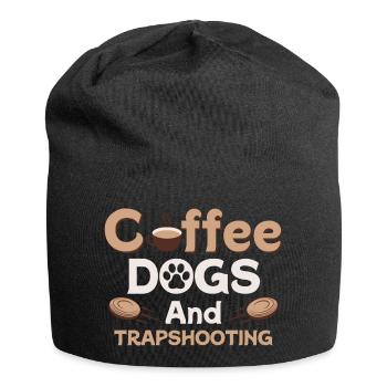 Coffee Dogs And Trapshooting Skeet Shooting Clay - Jersey-Beanie - Schwarz - Vorne