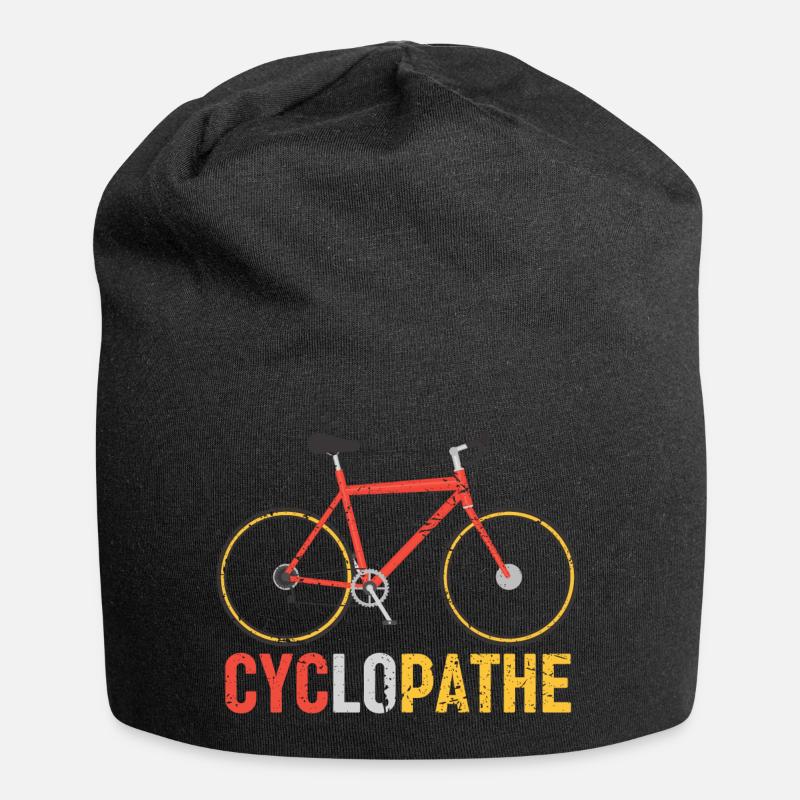Cyclopathe humour vélo cadeau cyclisme cycliste - Bonnet en jersey - noir