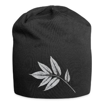 Leaf Ash - Nature & Forest Botanical - Jersey Beanie - black - Front
