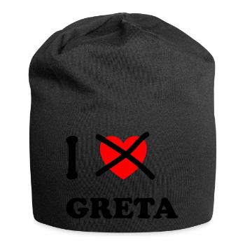 Greta mag ich nicht mehr - Jersey-Beanie - Schwarz - Vorne