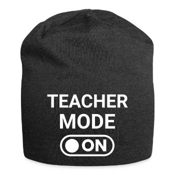 Teacher mode ON - Jersey Beanie - charcoal grey - Front
