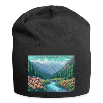 Kunst - Jersey-Beanie - Schwarz - Vorne