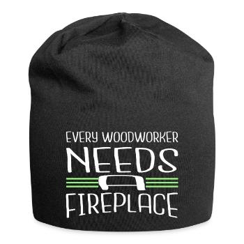bday cool logging lumberjackwoodworking mason - Jersey Beanie - black - Front