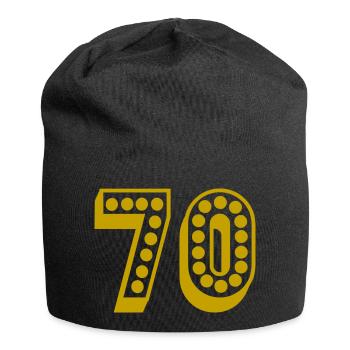 70. 70 ANS. 70e ANNIVERSAIRE. ANNIVERSAIRE 70 ANS. - Bonnet en jersey - noir - Devant