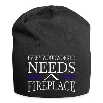 dad gift idea tree feller lumber birthday - Jersey-Beanie - Schwarz - Vorne