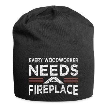 woodworking carpenter baby and toddler shirts - Jersey-Beanie - Schwarz - Vorne