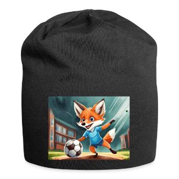 mignon petit renard démon vie quotidienne - football - Bonnet en jersey - noir - Devant