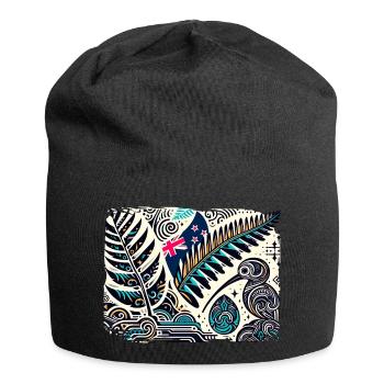 New Zealand Aotearoa Kiwi 3 - Jersey Beanie - black - Front
