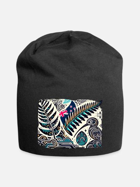 Neuseeland Aotearoa Kiwi 3 - Jersey-Beanie - Schwarz