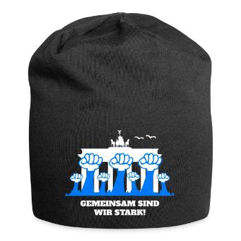 Gemeinsam sind wir Stark - Jersey-Beanie - Schwarz - Vorne