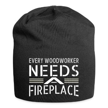 funny carpenter quotes chainsaw carpenter lumber - Jersey-Beanie - Schwarz - Vorne