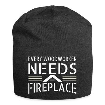 funny carpenter quotes chainsaw carpenter lumber - Jersey-Beanie - Anthrazit - Vorne