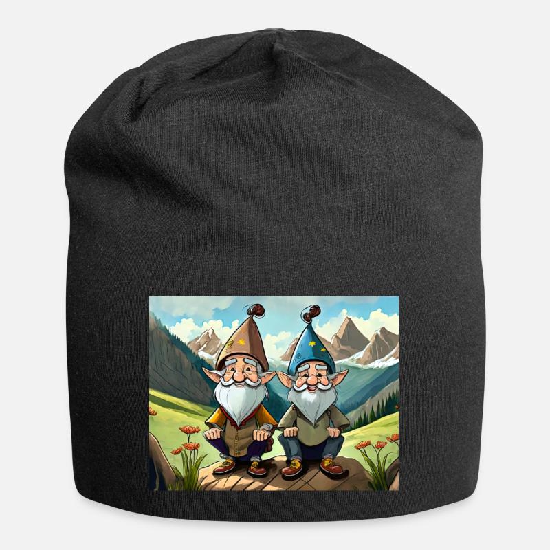 german nursery rhymes Himpelchen und Pimpelchen - Jersey Beanie - black