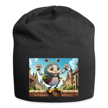 Auf der Mauer auf dem Aussichtspunkt Auf der Mauer - Jersey-Beanie - Schwarz - Vorne