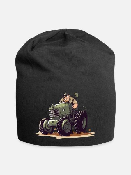 Denis der wütende Bauer - Jersey-Beanie - Schwarz