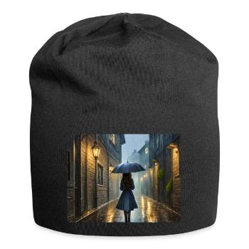 Marcher sous la pluie - Bonnet en jersey - noir - Devant