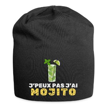 Je peux pas mojito - Bonnet en jersey - noir - Devant