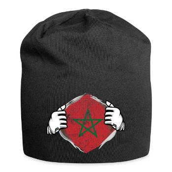 Marokko - Jersey-Beanie - Schwarz - Vorne