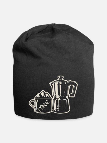 Coffee Hike - Mountain Espresso [Weiß] - Jersey-Beanie - Schwarz