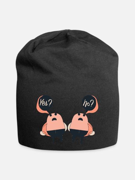 Yes? No? - Jersey Beanie - black