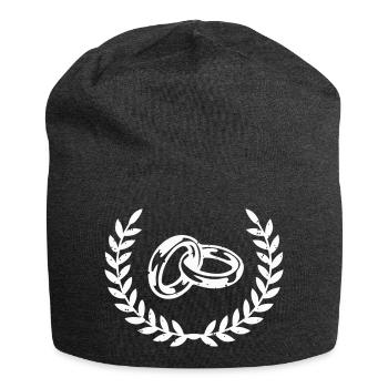 eheringe weiss - Jersey-Beanie - Anthrazit - Vorne
