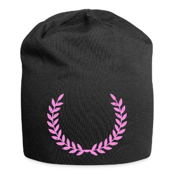 kranz pink - Jersey-Beanie - Schwarz - Vorne