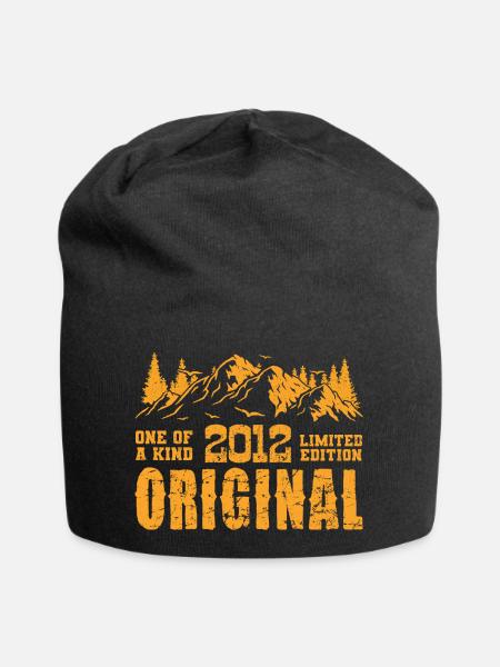 Geburtstagsgeschenk 2012 - 2012 - Jersey-Beanie - Schwarz
