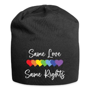 LGBTQ Pride Month - Gleiche Liebe, gleiche Rechte - Jersey-Beanie - Schwarz - Vorne