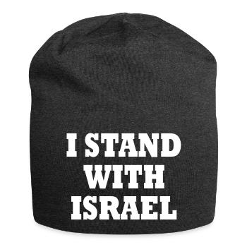 I stand with israel - Jersey Beanie - charcoal grey - Front