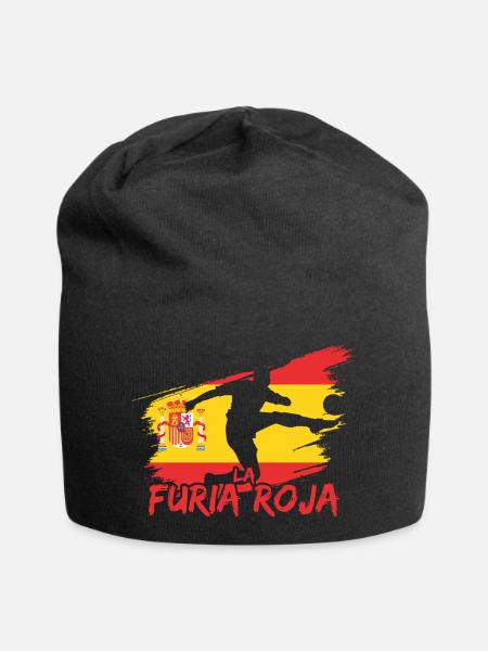 Spanien Fußball - Jersey-Beanie - Schwarz