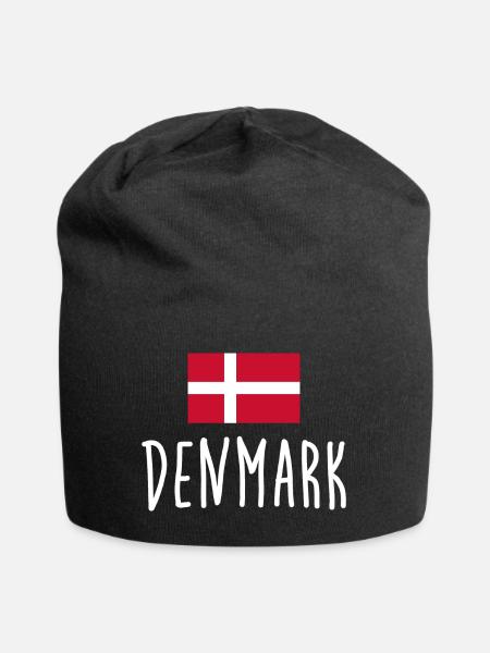 Denmark Flag - Denmark Flag - Copenhagen - Jersey Beanie - black