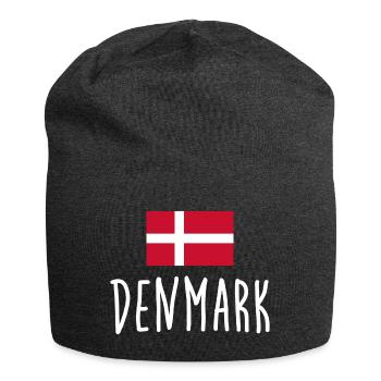 Denmark Flag - Dänemark Flagge - Kopenhagen - Jersey-Beanie - Anthrazit - Vorne