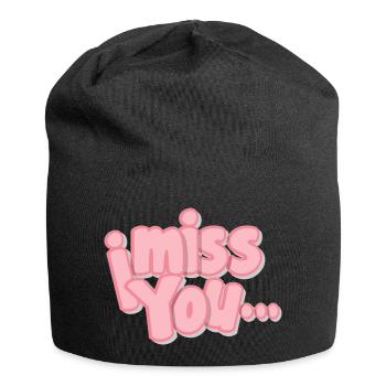 tu me manques Designs exclusifs - Bonnet en jersey - noir - Devant