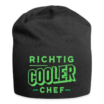 Richtig cooler Chef - Jersey-Beanie - Schwarz - Vorne