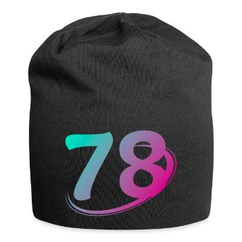 Nummer 78 mehrfarbig - Jersey-Beanie - Schwarz - Vorne