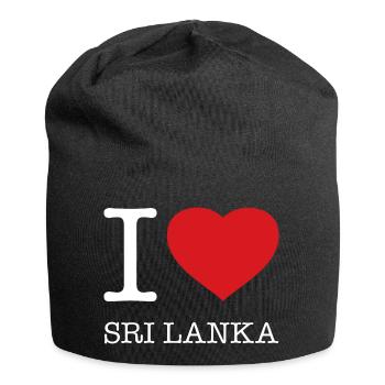 I LOVE SRI LANKA - Jersey Beanie - black - Front