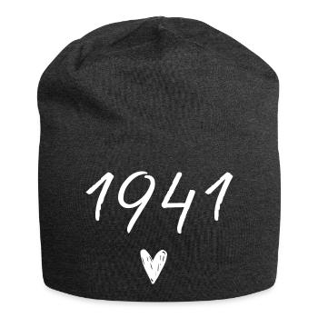 1941 Heart Birthday - Jersey Beanie - charcoal grey - Front