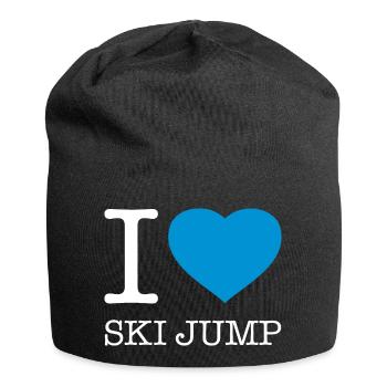 J’AIME LE SAUT À SKI Saut à ski - Bonnet en jersey - noir - Devant