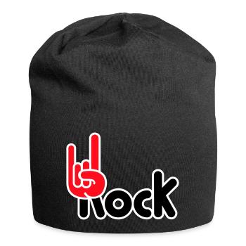 Heavy Metal Hard Rock Musique Cors Geste Logo - Bonnet en jersey - noir - Devant