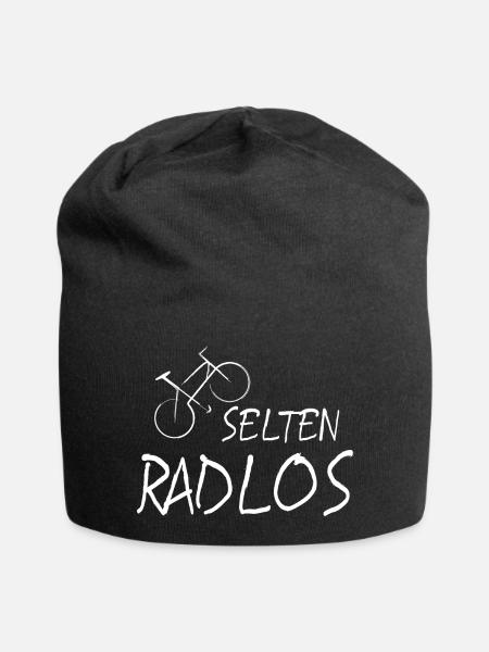 Radfahren Sprüche lustig Geschenk Selten Radlos - Jersey-Beanie - Schwarz