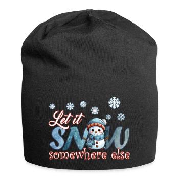 Let it snow - Jersey Beanie - black - Front