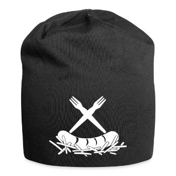 Frites Currywurst Fourchettes à frites Logo - Bonnet en jersey - noir - Devant