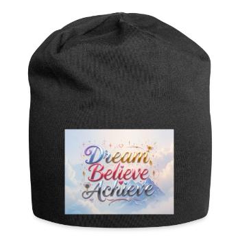 Dream Believe Achieve - Jersey Beanie - black - Front