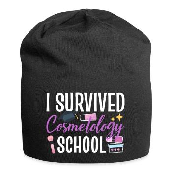 I Survived Cosmetology School - Jersey-Beanie - Schwarz - Vorne